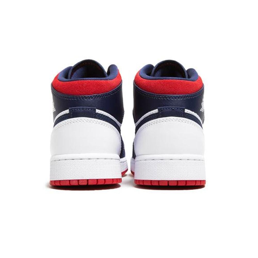 Air Jordan 1 Mid GS 'USA Olympic'- Streetwear Fashion - helmiss.com