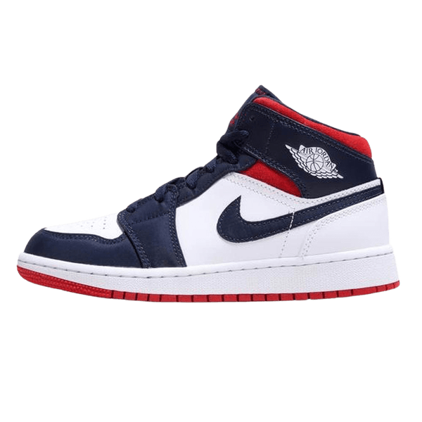 Air Jordan 1 Mid GS 'USA Olympic'- Streetwear Fashion - helmiss.com