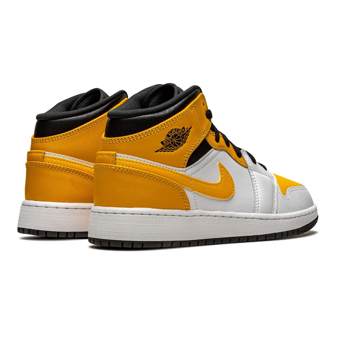 Air Jordan 1 Mid GS 'University Gold'- Streetwear Fashion - helmiss.com