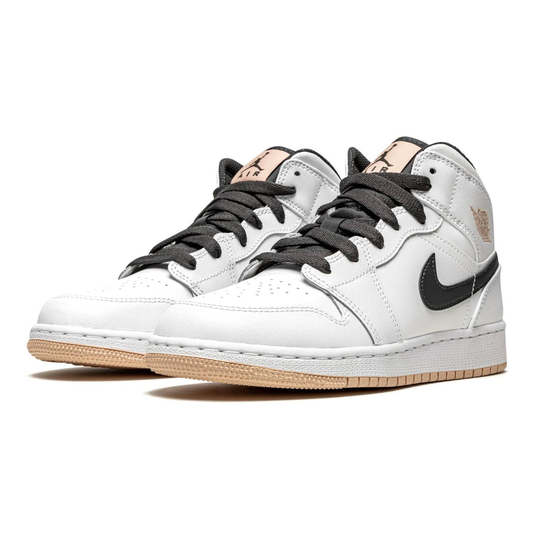 Air Jordan 1 Mid GS 'White Arctic Orange'- Streetwear Fashion - helmiss.com