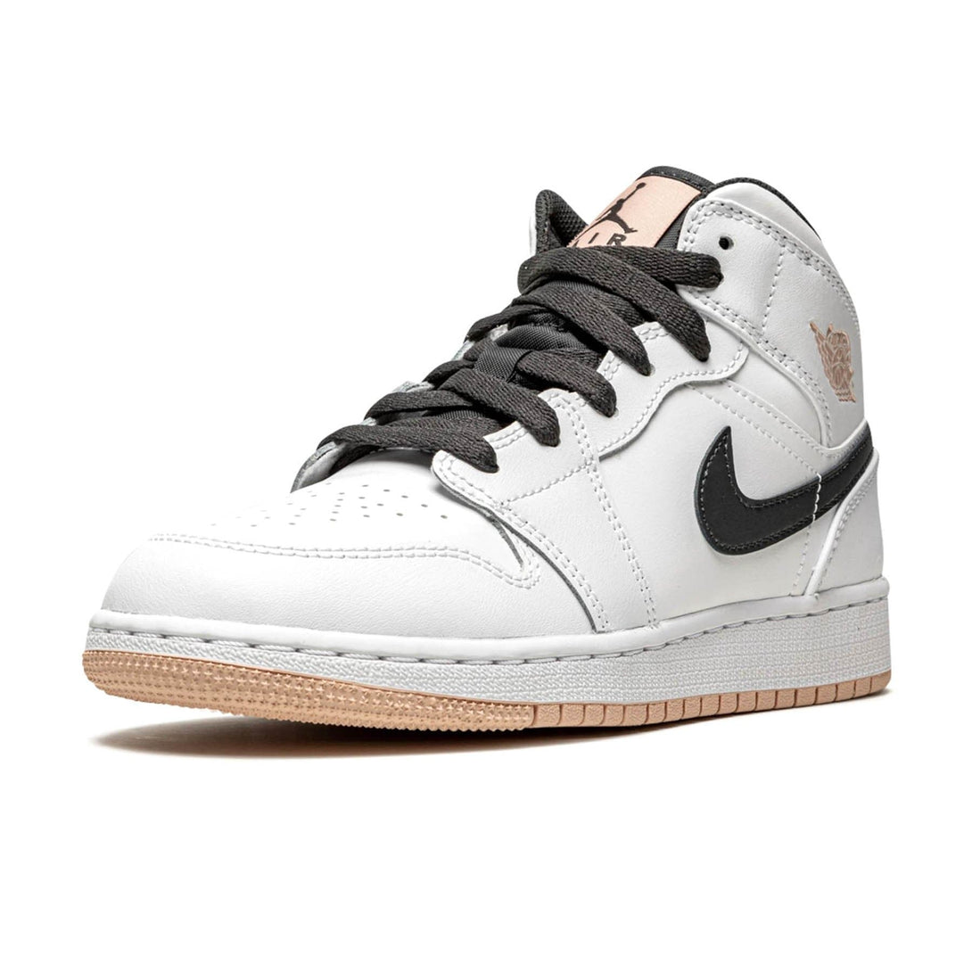 Air Jordan 1 Mid GS 'White Arctic Orange'- Streetwear Fashion - helmiss.com