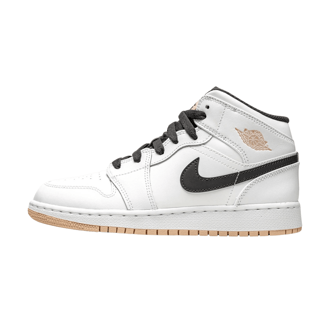 Air Jordan 1 Mid GS 'White Arctic Orange'- Streetwear Fashion - helmiss.com