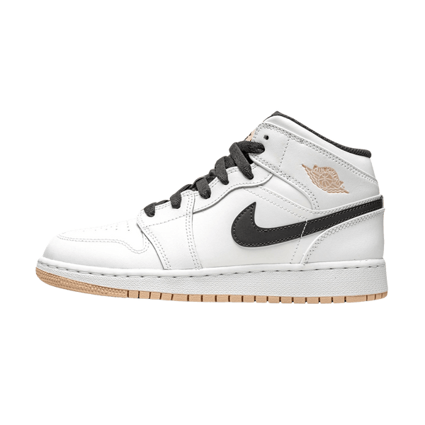 Air Jordan 1 Mid GS 'White Arctic Orange'- Streetwear Fashion - helmiss.com