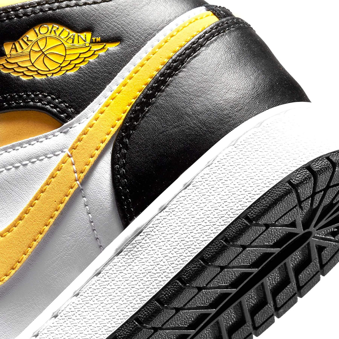 Air Jordan 1 Mid GS 'White Pollen Black'- Streetwear Fashion - helmiss.com