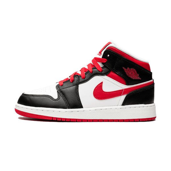 Air Jordan 1 Mid GS 'White Very Berry'- Streetwear Fashion - helmiss.com