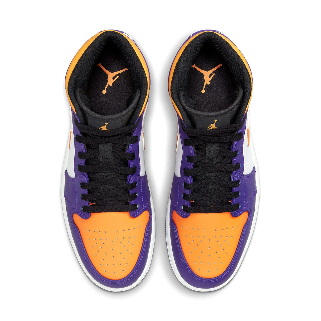 Air Jordan 1 Mid 'Lakers'- Streetwear Fashion - helmiss.com