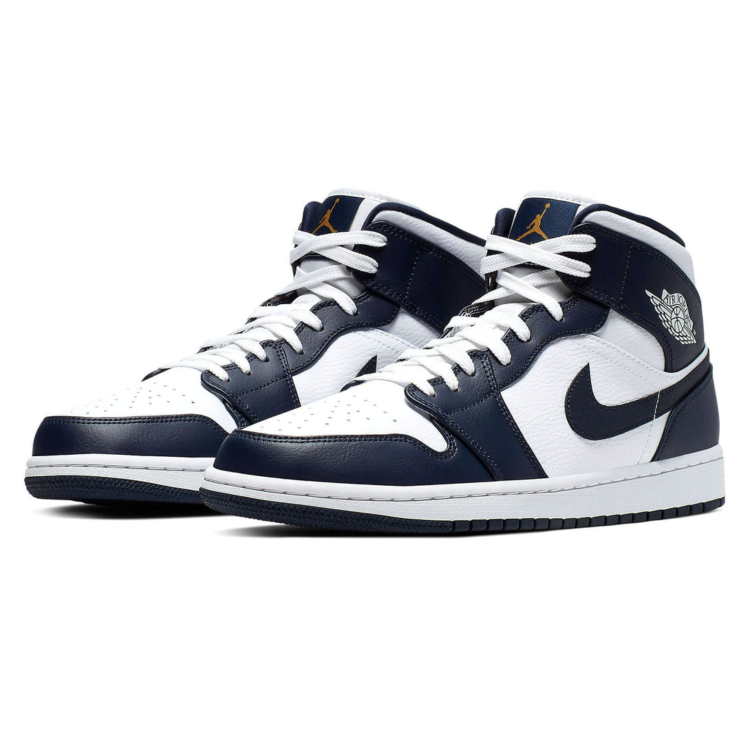 Air Jordan 1 Mid 'Obsidian'- Streetwear Fashion - helmiss.com