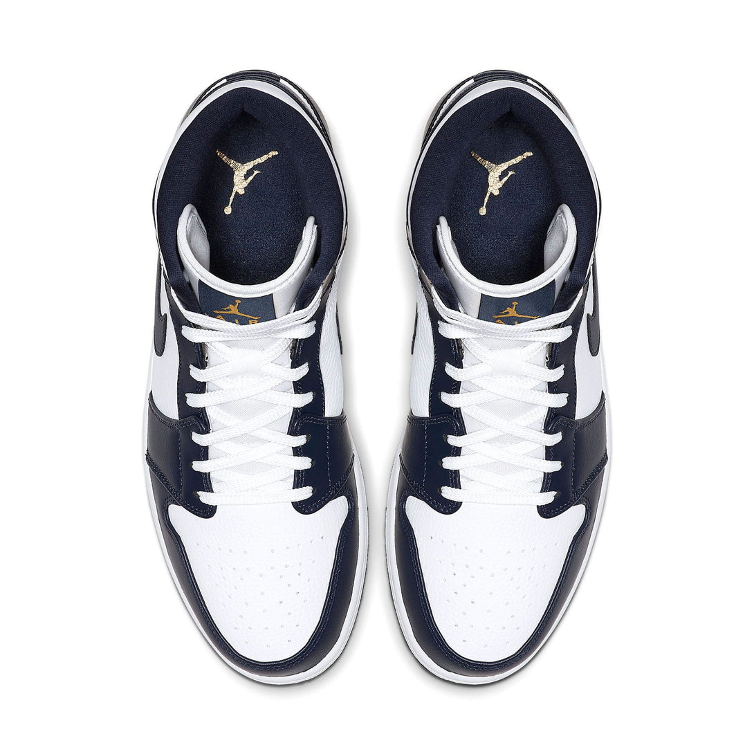 Air Jordan 1 Mid 'Obsidian'- Streetwear Fashion - helmiss.com