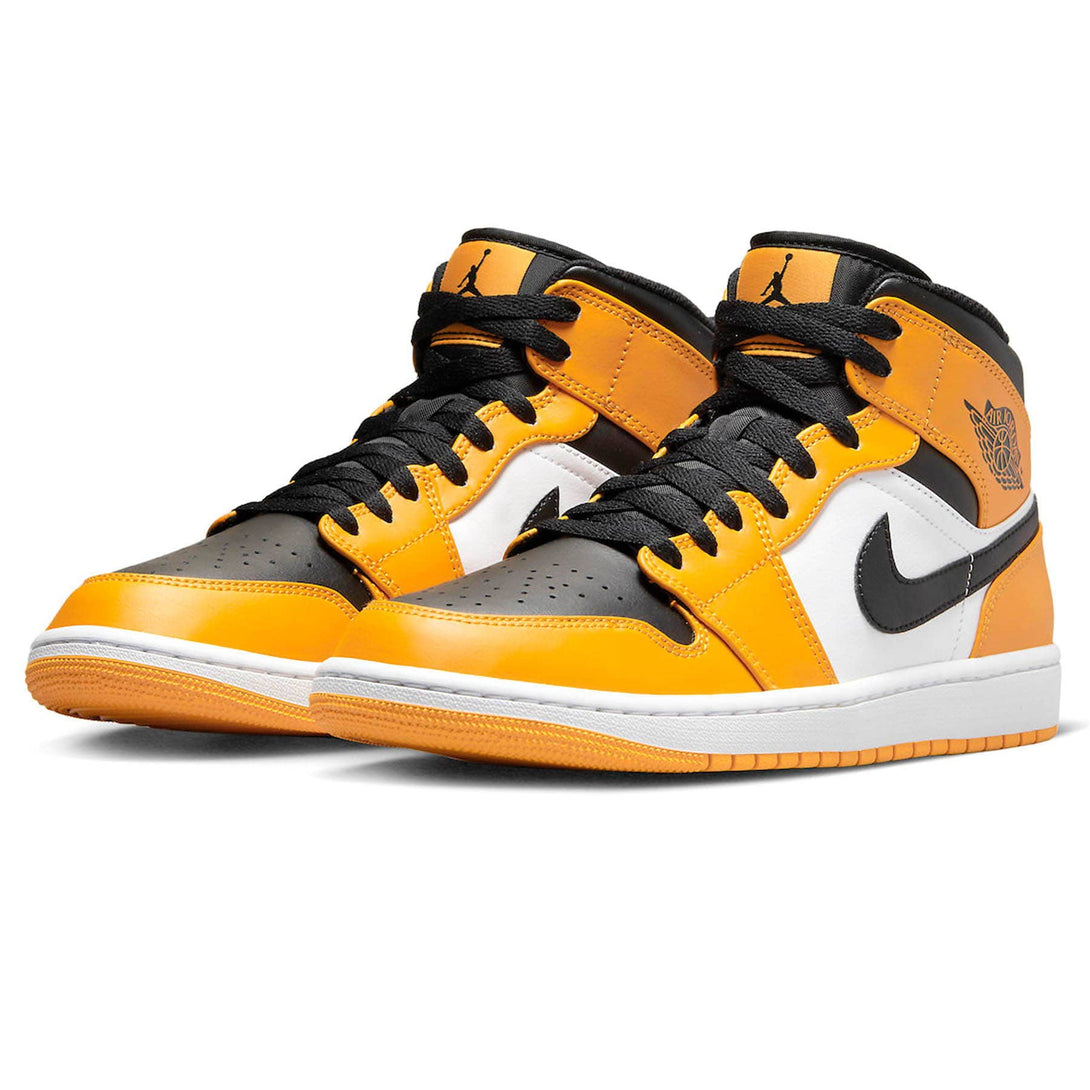 Air Jordan 1 Mid 'Reverse Yellow Toe'- Streetwear Fashion - helmiss.com