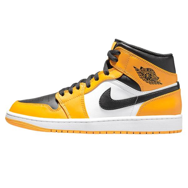 Air Jordan 1 Mid 'Reverse Yellow Toe'- Streetwear Fashion - helmiss.com