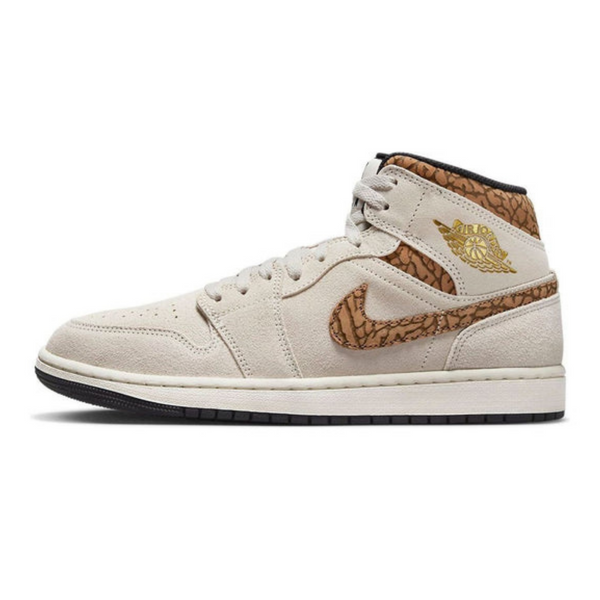 Air Jordan 1 Mid SE 'Brown Elephant'- Streetwear Fashion - helmiss.com