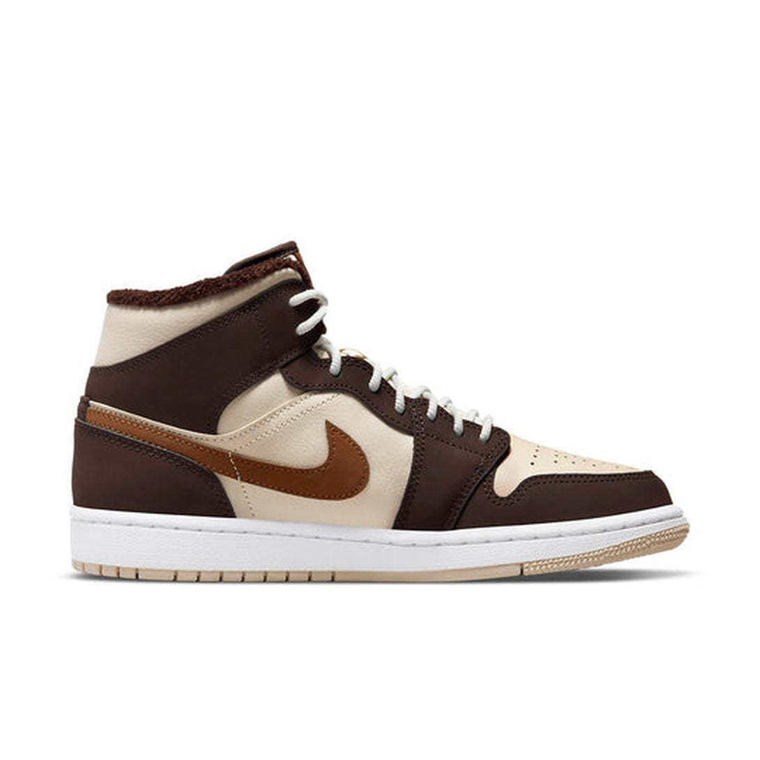 Air Jordan 1 Mid SE 'Cream Dark Chocolate' Wmns- Streetwear Fashion - helmiss.com