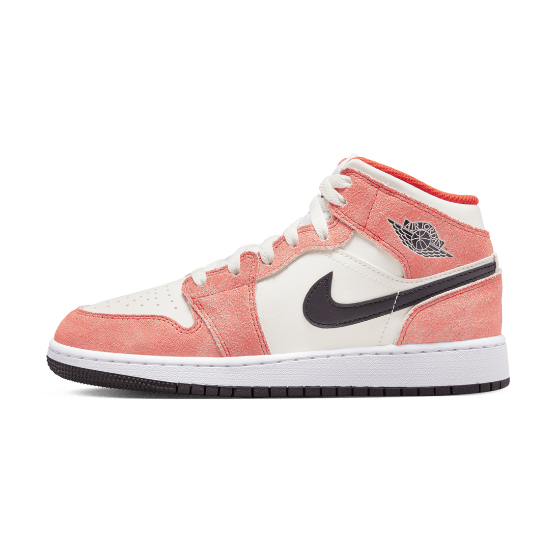 Air Jordan 1 Mid SE GS 'Orange Suede'- Streetwear Fashion - helmiss.com