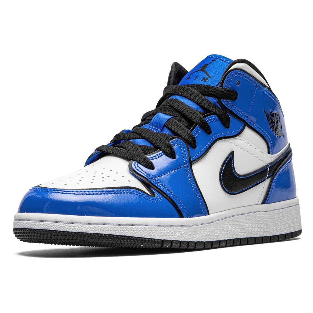 Air Jordan 1 Mid SE GS 'Signal Blue'- Streetwear Fashion - helmiss.com