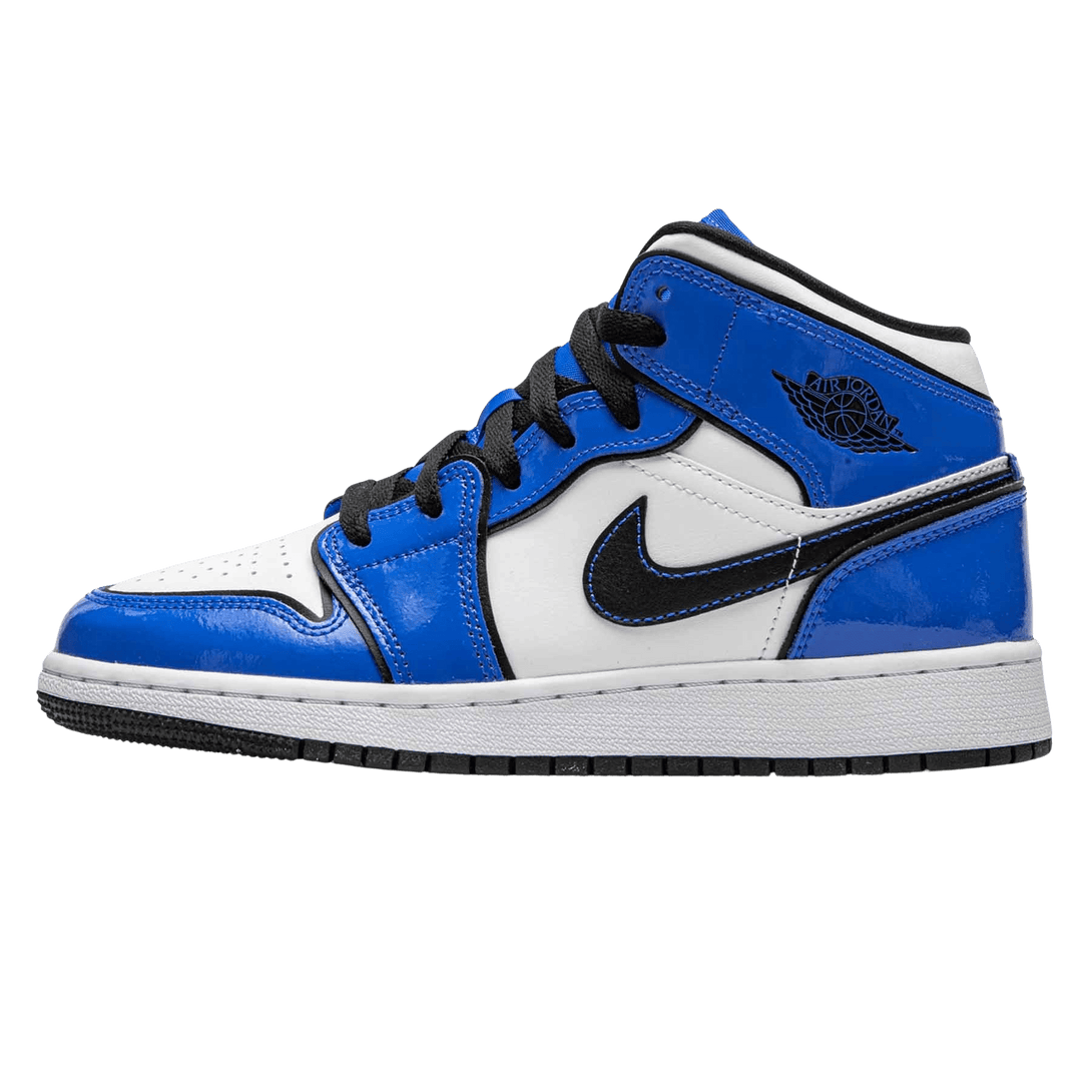 Air Jordan 1 Mid SE GS 'Signal Blue'- Streetwear Fashion - helmiss.com