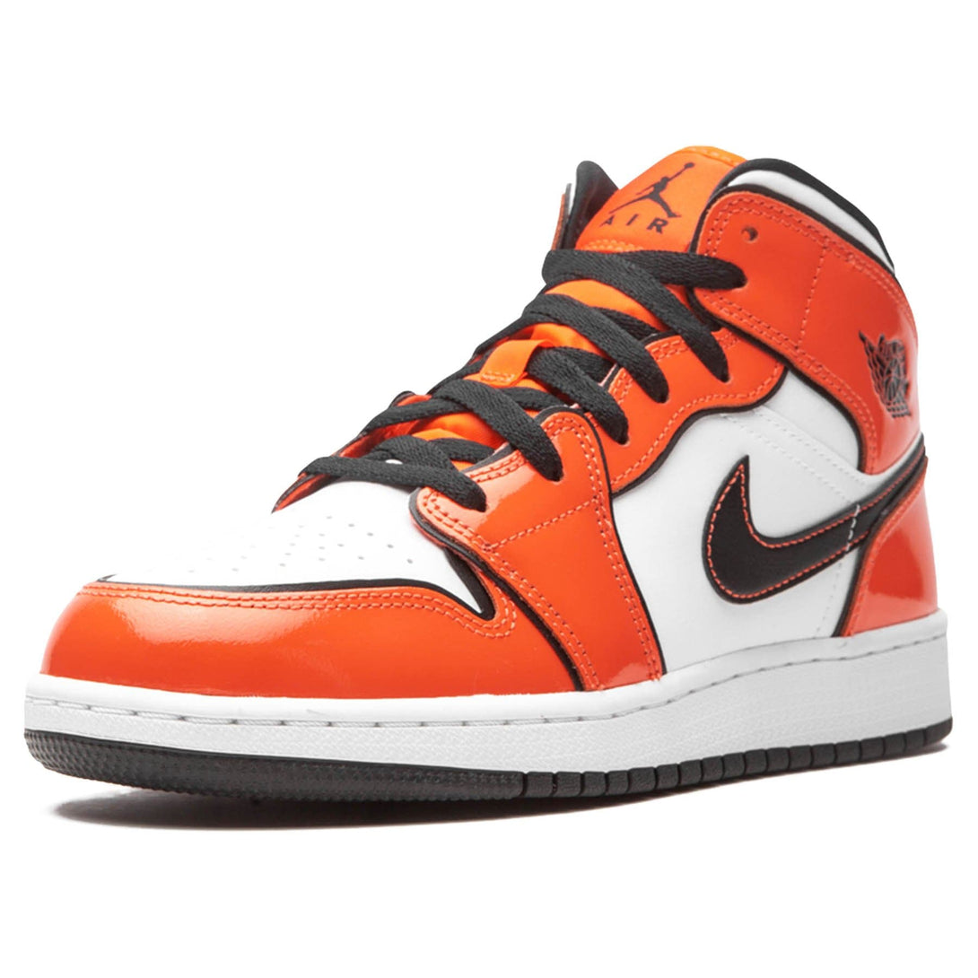 Air Jordan 1 Mid SE GS 'Turf Orange'- Streetwear Fashion - helmiss.com