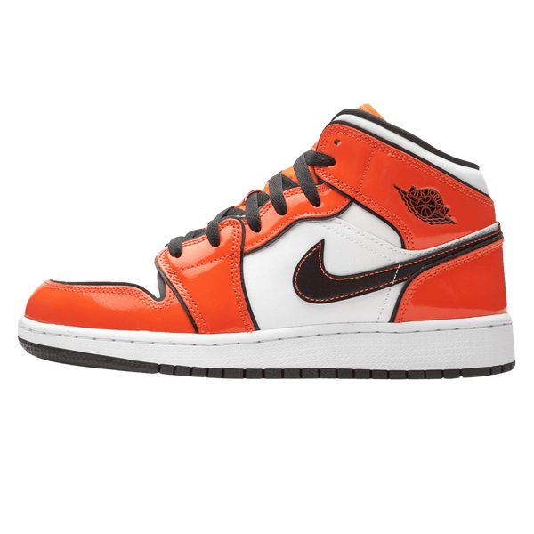 Air Jordan 1 Mid SE GS 'Turf Orange'- Streetwear Fashion - helmiss.com