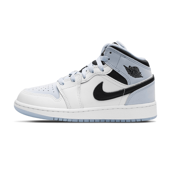 Air Jordan 1 Mid SE GS 'White Ice Blue'- Streetwear Fashion - helmiss.com