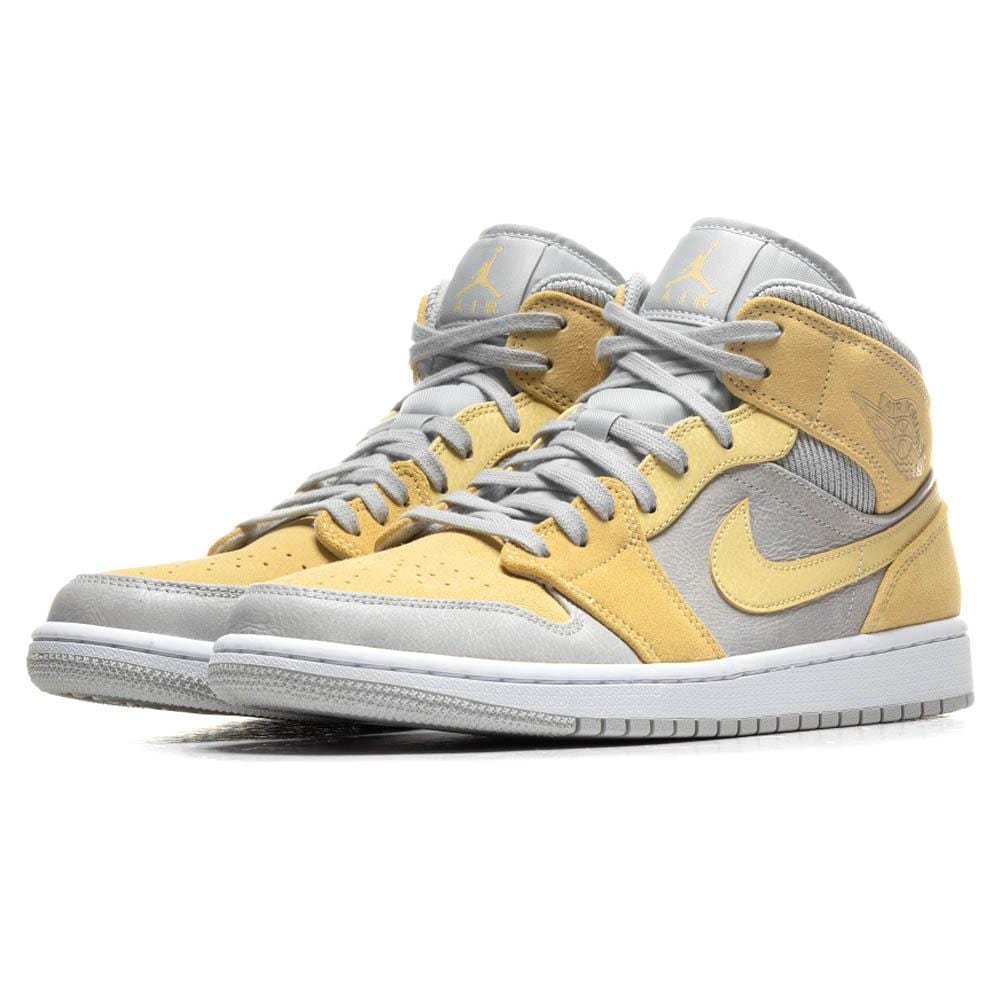 Air Jordan 1 Mid SE Grey Fog Lemon Wash- Streetwear Fashion - helmiss.com