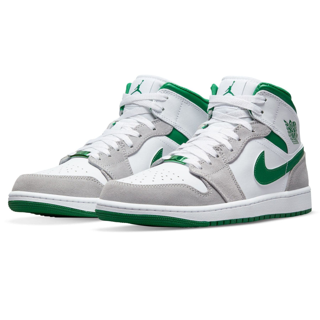 Air Jordan 1 Mid SE 'Grey Pine Green'- Streetwear Fashion - helmiss.com