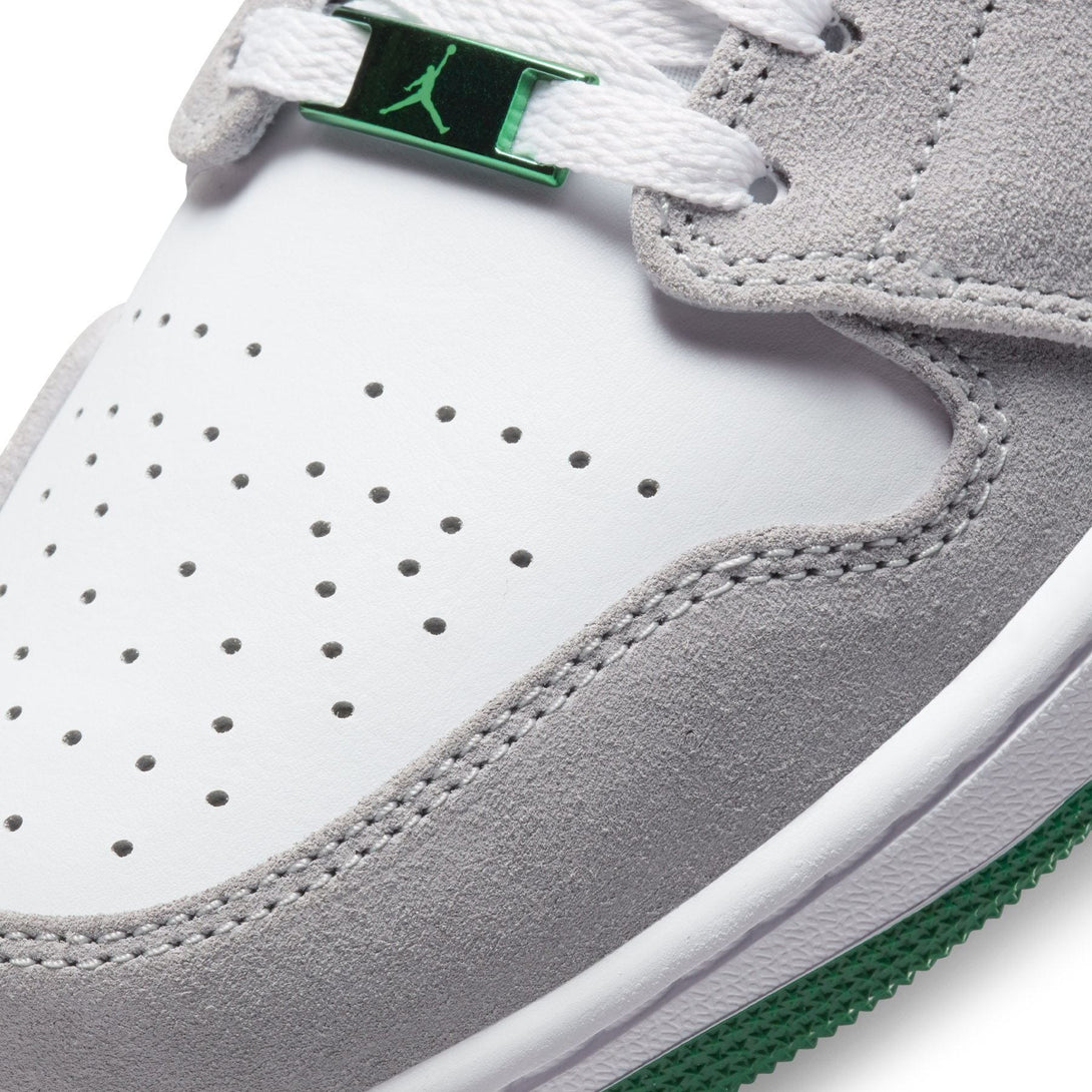 Air Jordan 1 Mid SE 'Grey Pine Green'- Streetwear Fashion - helmiss.com