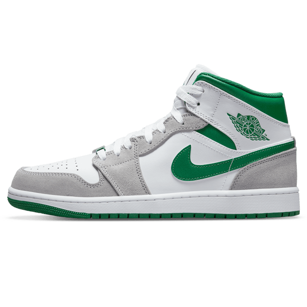 Air Jordan 1 Mid SE 'Grey Pine Green'- Streetwear Fashion - helmiss.com