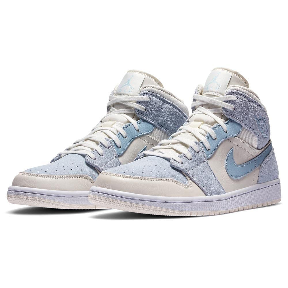 Air Jordan 1 Mid SE 'Sail Light Blue'- Streetwear Fashion - helmiss.com