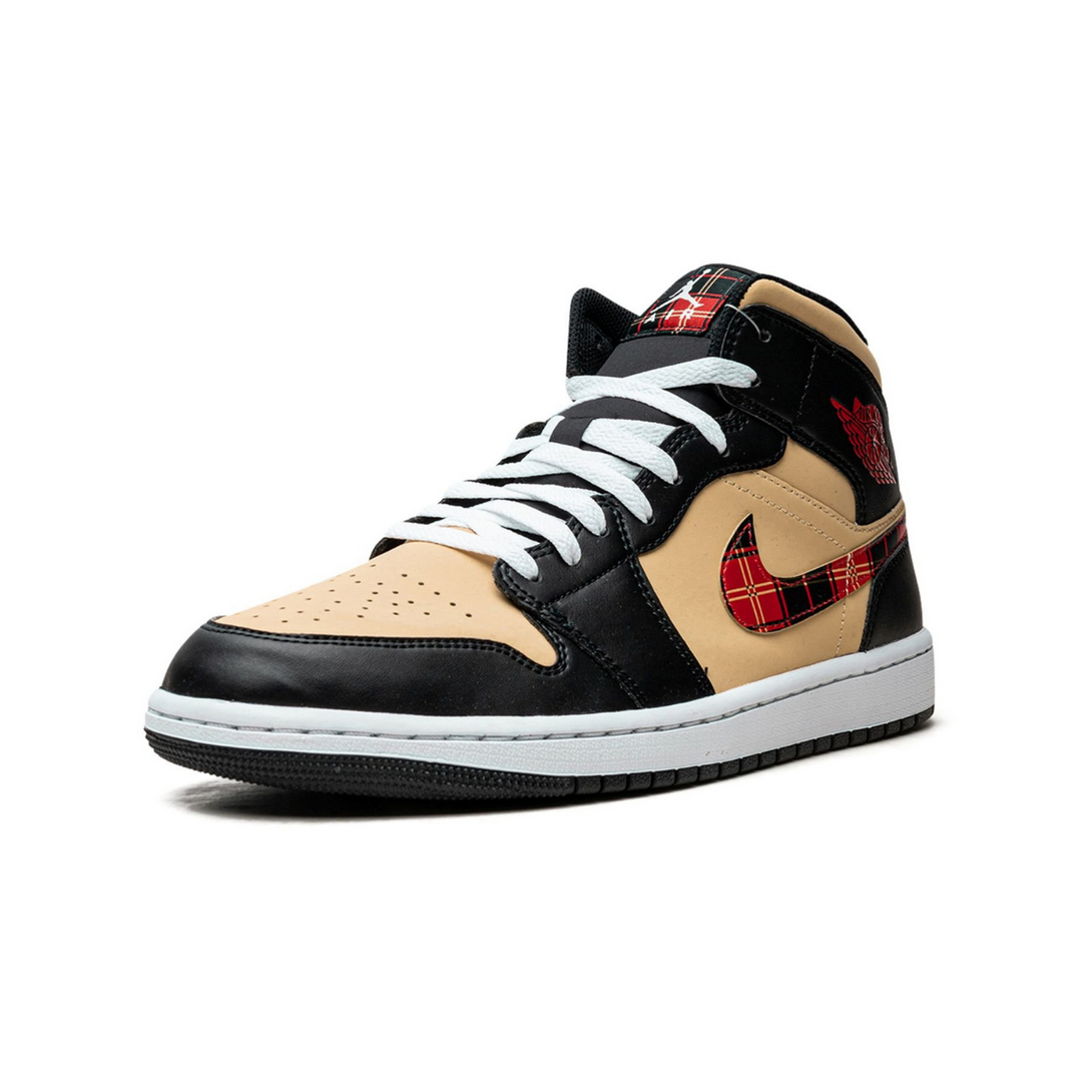 Air Jordan 1 Mid SE 'Tartan Swoosh'- Streetwear Fashion - helmiss.com