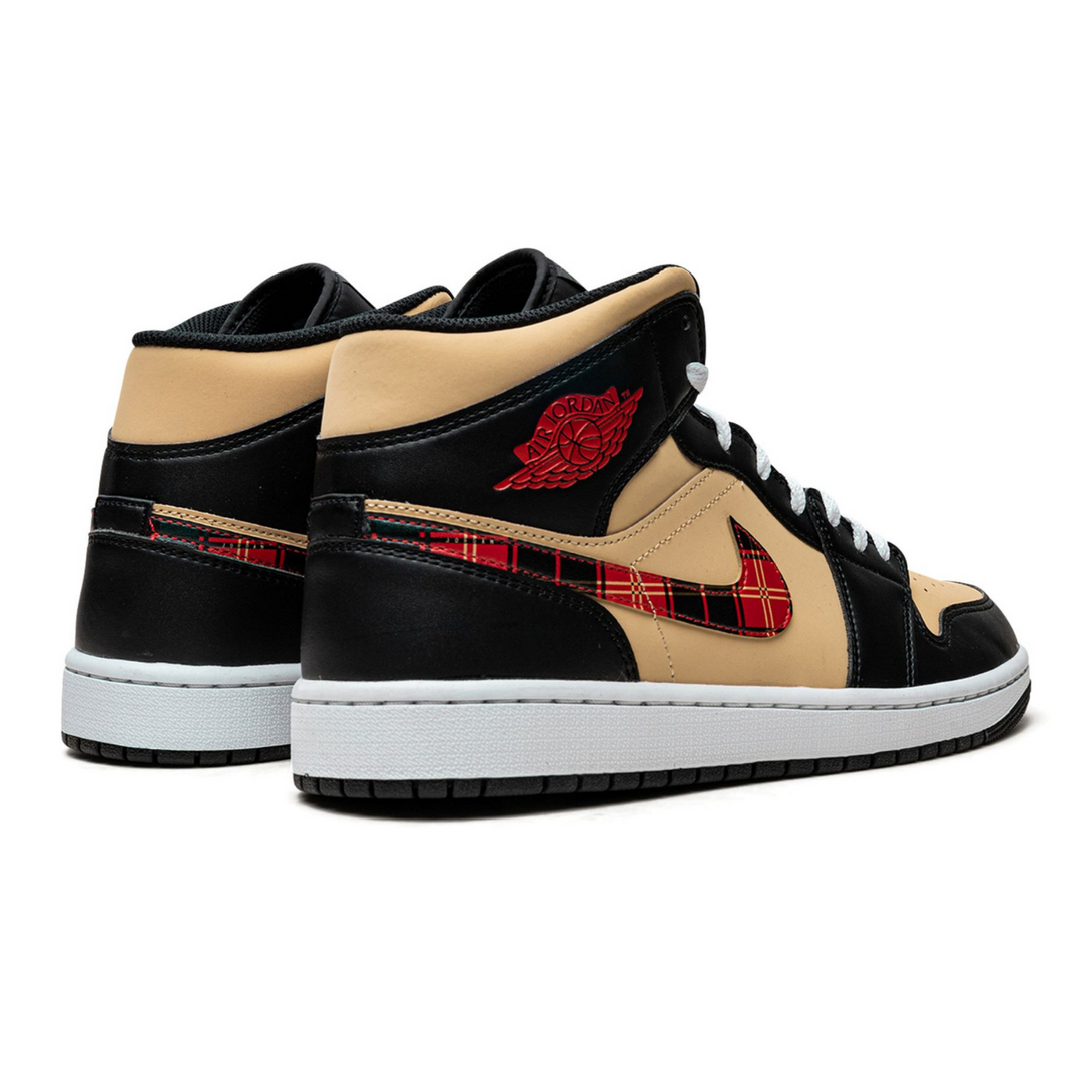 Air Jordan 1 Mid SE 'Tartan Swoosh'- Streetwear Fashion - helmiss.com