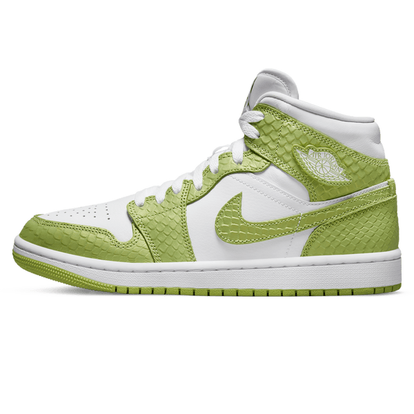 Air Jordan 1 Mid SE Wmns 'Green Python'- Streetwear Fashion - helmiss.com