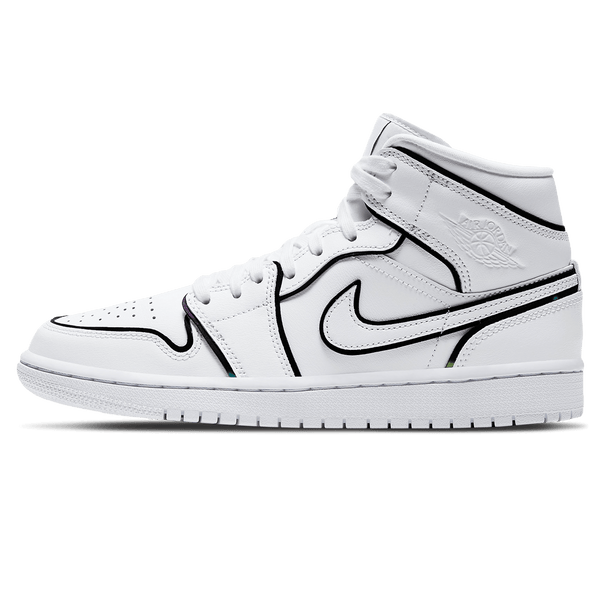 Air Jordan 1 Mid SE Wmns 'Iridescent Trim'- Streetwear Fashion - helmiss.com