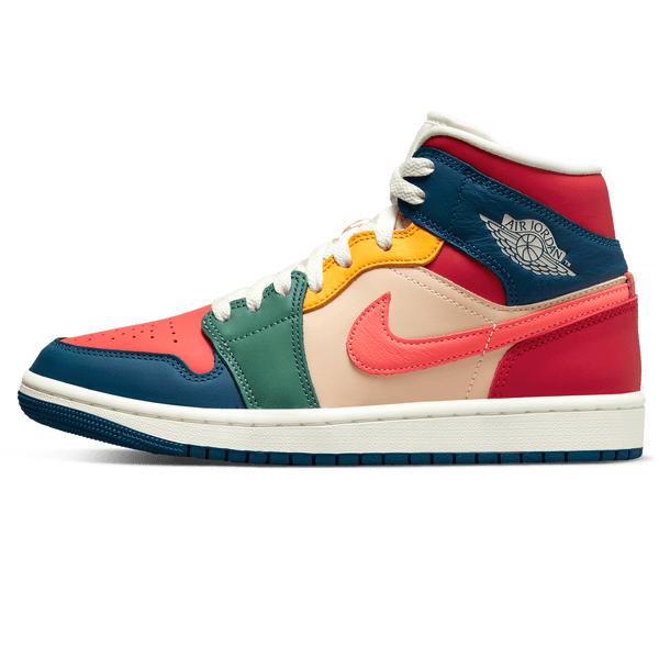 Air Jordan 1 Mid SE Wmns 'Multi-Color'- Streetwear Fashion - helmiss.com