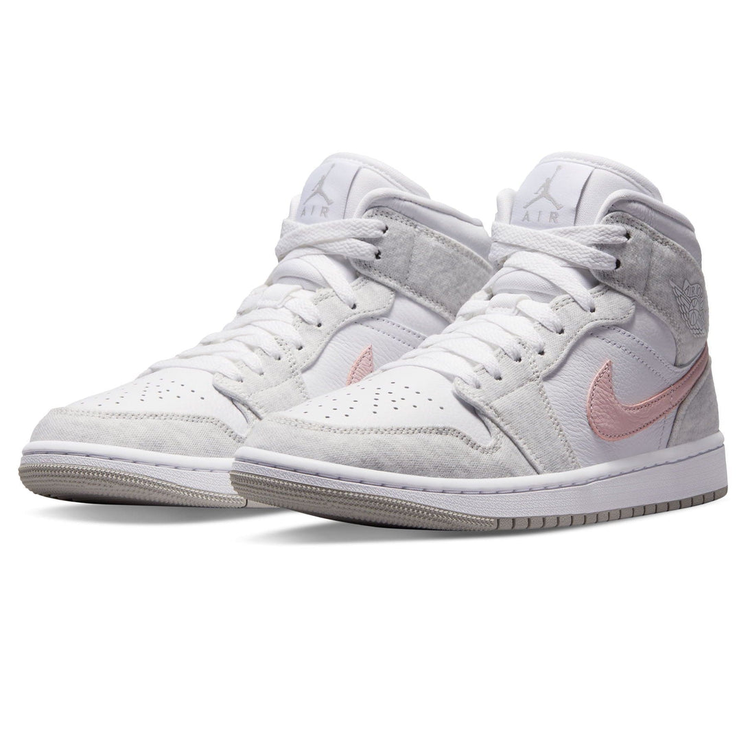 Air Jordan 1 Mid SE Wmns 'White Light Iron Ore'- Streetwear Fashion - helmiss.com