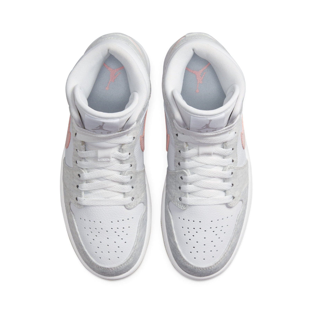 Air Jordan 1 Mid SE Wmns 'White Light Iron Ore'- Streetwear Fashion - helmiss.com