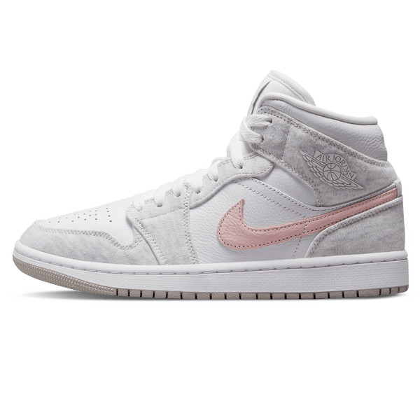 Air Jordan 1 Mid SE Wmns 'White Light Iron Ore'- Streetwear Fashion - helmiss.com