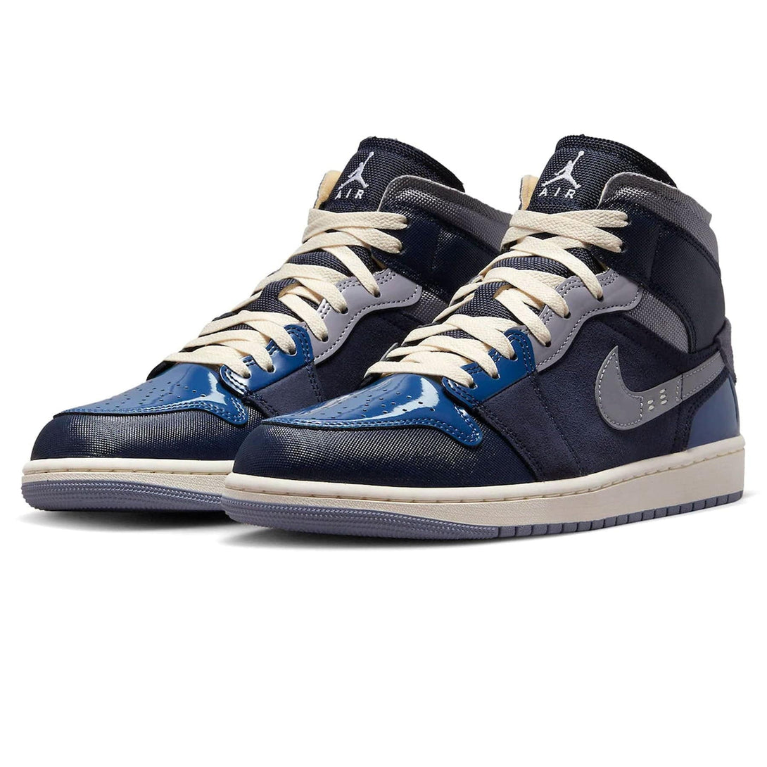 Air Jordan 1 Mid Se Craft 'Obsidian'- Streetwear Fashion - helmiss.com