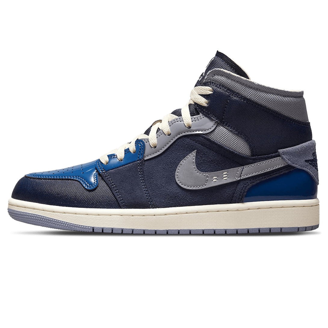 Air Jordan 1 Mid Se Craft 'Obsidian'- Streetwear Fashion - helmiss.com