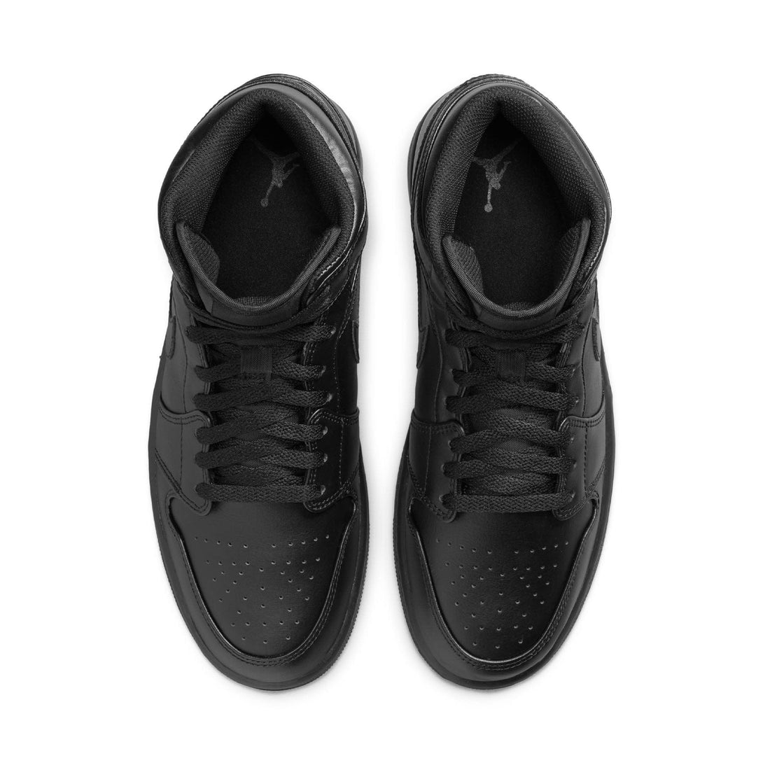 Air Jordan 1 Mid 'Triple Black' 2022- Streetwear Fashion - helmiss.com