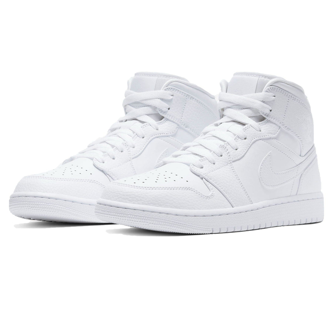 Air Jordan 1 Mid 'Triple White'- Streetwear Fashion - helmiss.com