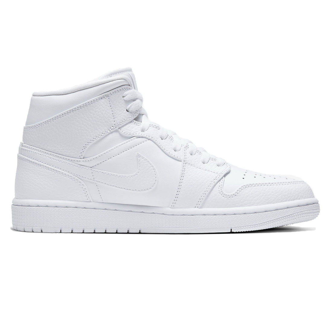 Air Jordan 1 Mid 'Triple White'- Streetwear Fashion - helmiss.com