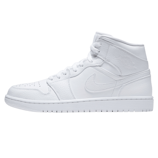 Air Jordan 1 Mid 'Triple White'- Streetwear Fashion - helmiss.com