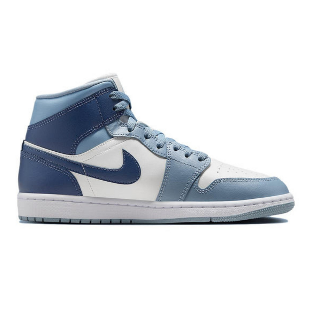 Air Jordan 1 Mid 'Two-Tone Blue'- Streetwear Fashion - helmiss.com