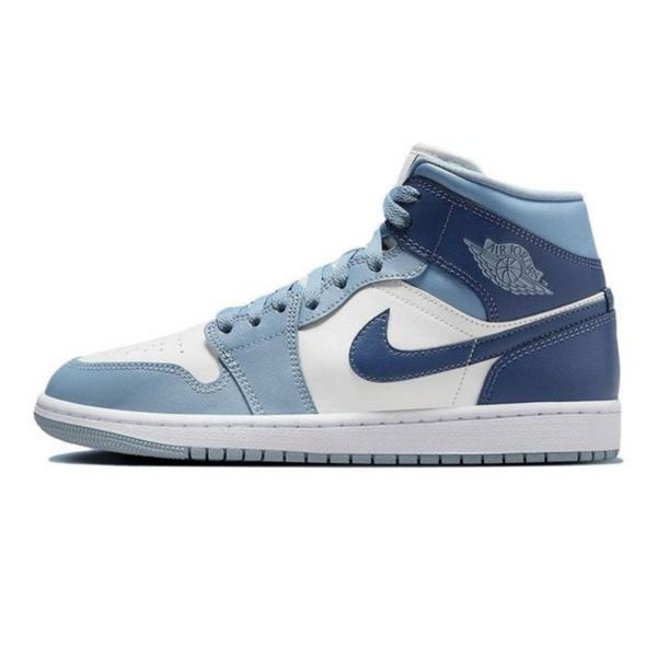 Air Jordan 1 Mid 'Two-Tone Blue'- Streetwear Fashion - helmiss.com