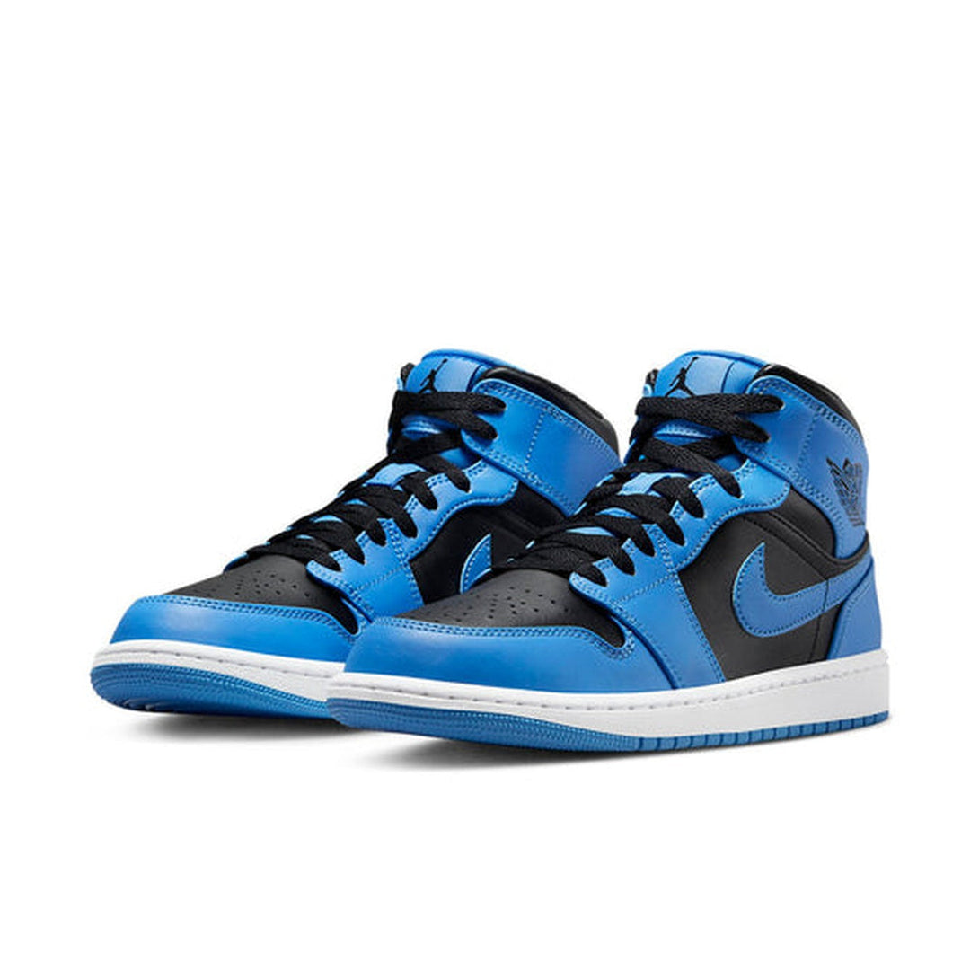 Air Jordan 1 Mid 'University Blue Black'- Streetwear Fashion - helmiss.com