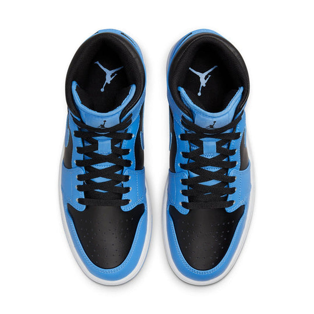 Air Jordan 1 Mid 'University Blue Black'- Streetwear Fashion - helmiss.com