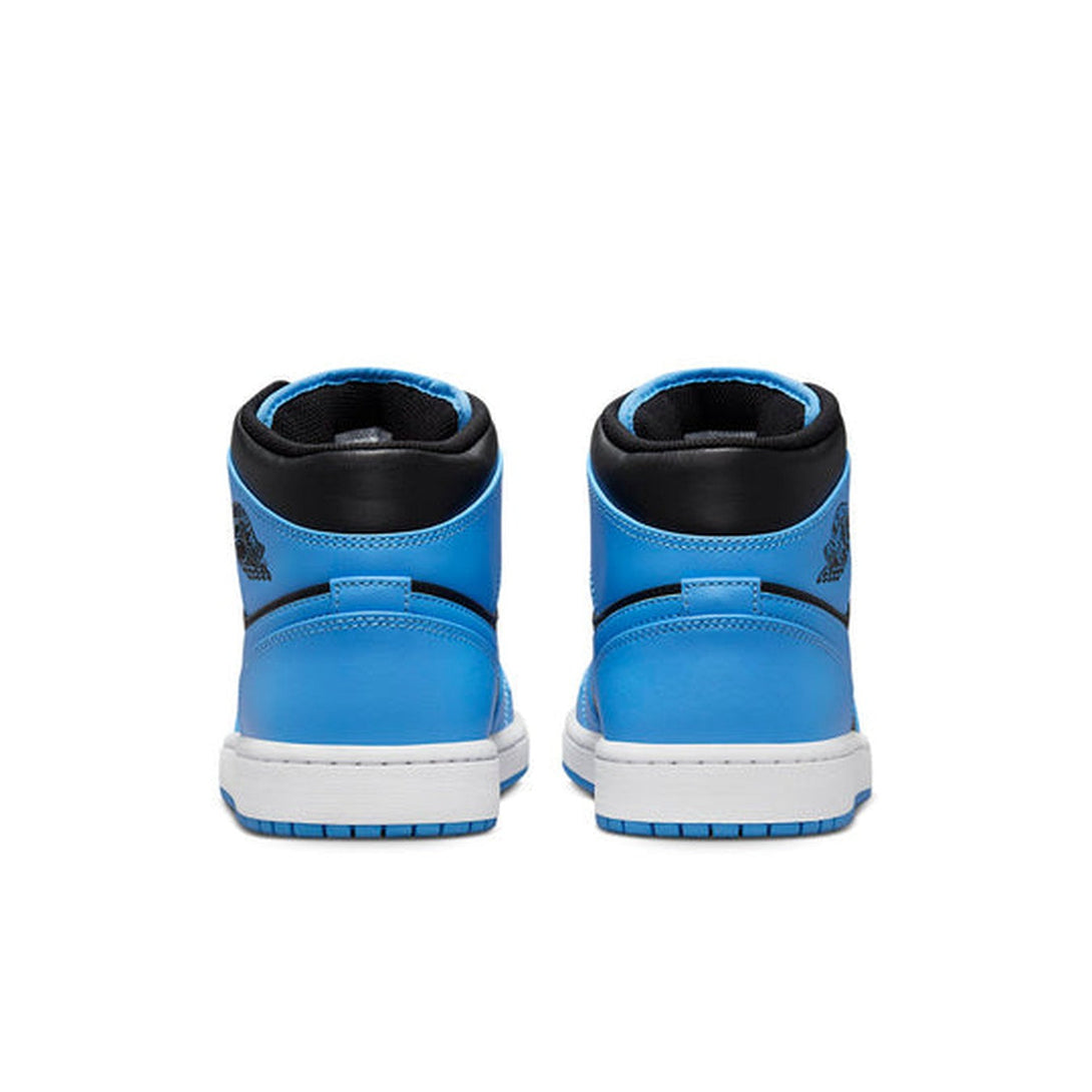 Air Jordan 1 Mid 'University Blue Black'- Streetwear Fashion - helmiss.com