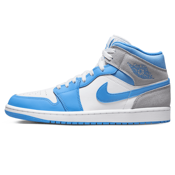 Air Jordan 1 Mid 'University Blue Grey'- Streetwear Fashion - helmiss.com