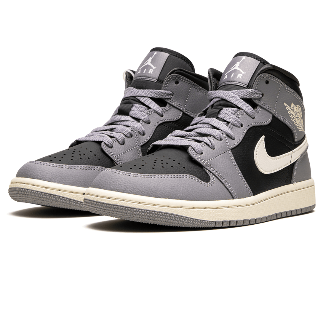 Air Jordan 1 Mid Wmns 'Cement Grey'- Streetwear Fashion - helmiss.com