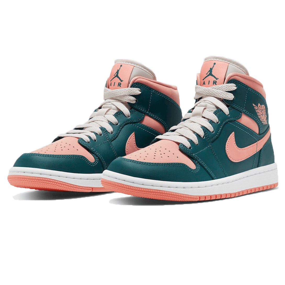 Air Jordan 1 Mid Wmns 'Dark Teal Green'- Streetwear Fashion - helmiss.com