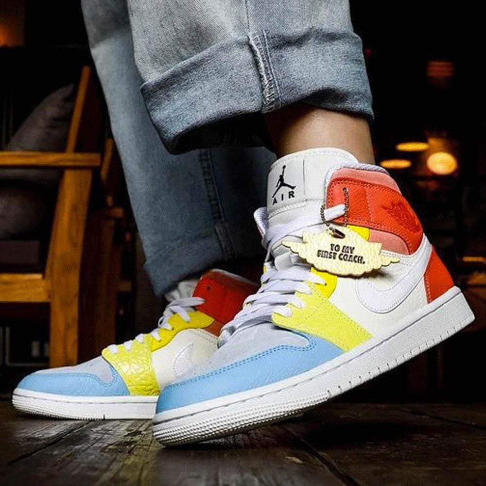 Air Jordan 1 Mid Wmns 'To My First Coach'- Streetwear Fashion - helmiss.com